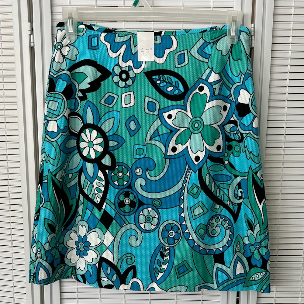 Casual Corner Annex Turquoise and Black Skirt